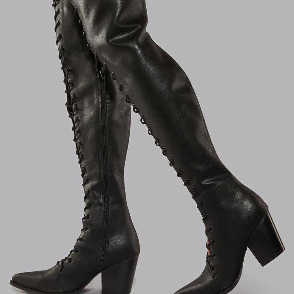 Every Witch Way Thigh High Boots